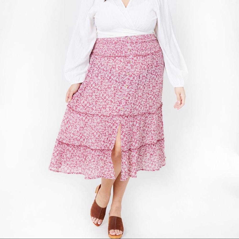 NWT Arula (Formerly A’Beautiful Soul) Midi Skirt with Slit